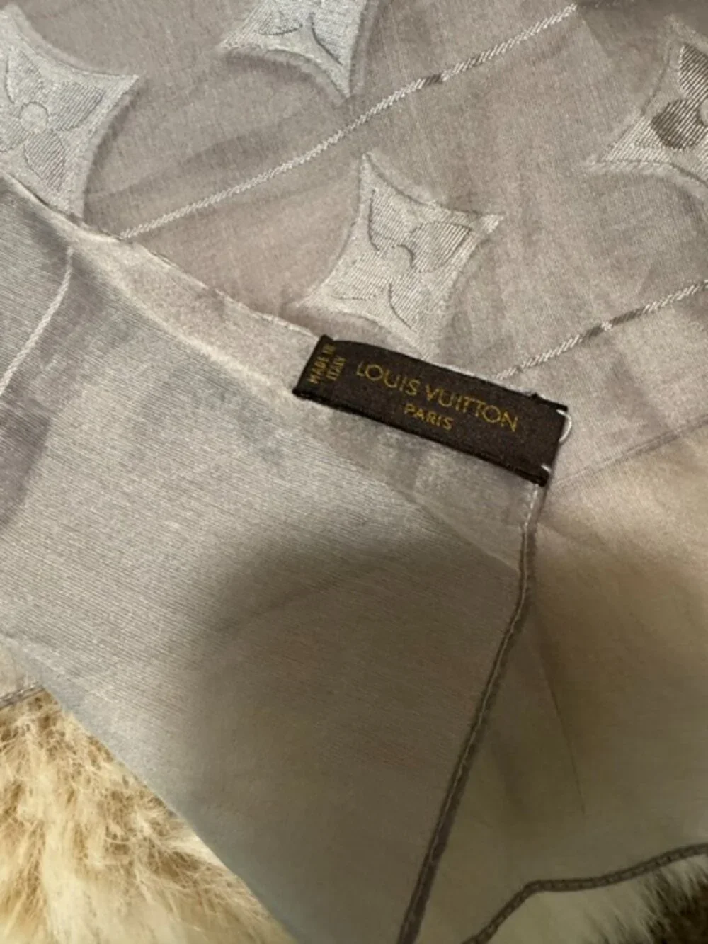 Louis Vuitton grey organza